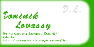 dominik lovassy business card